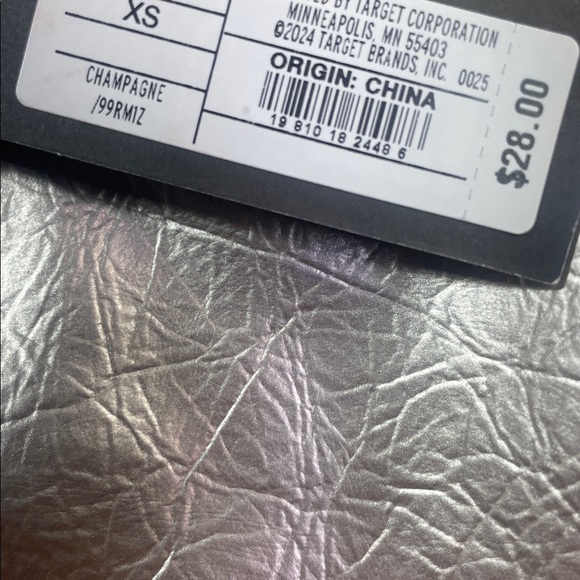 Future Collective Y2K 90’s Metallic Champagne Double Zip Mini Skirt Sz XS | NWT - Picture 5 of 5